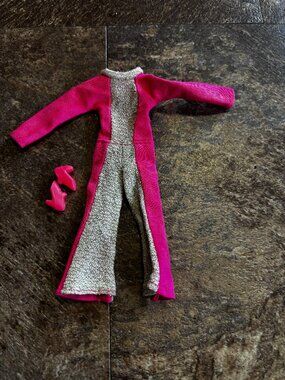 Topper Dawn Doll clothes Montgomery Wards pink silver jumpsuit